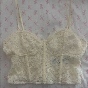 Zara Cream Lace Bralette